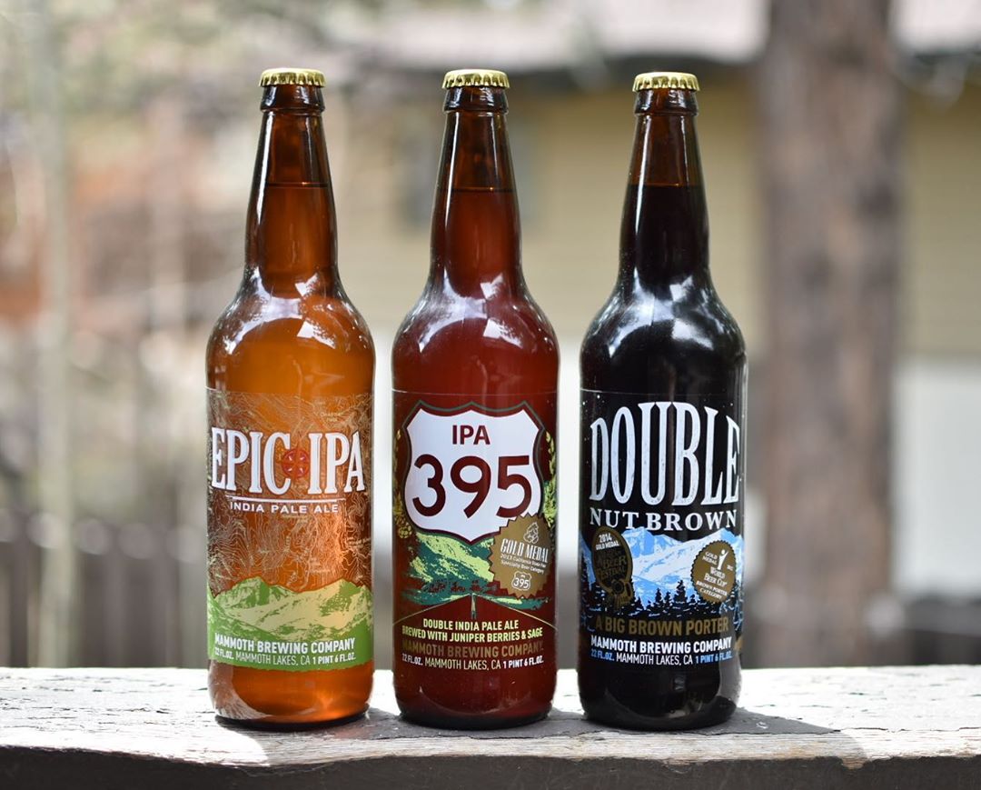 3 bottles of beer - Epic IPA, IPA 395, Double Nut Brown.